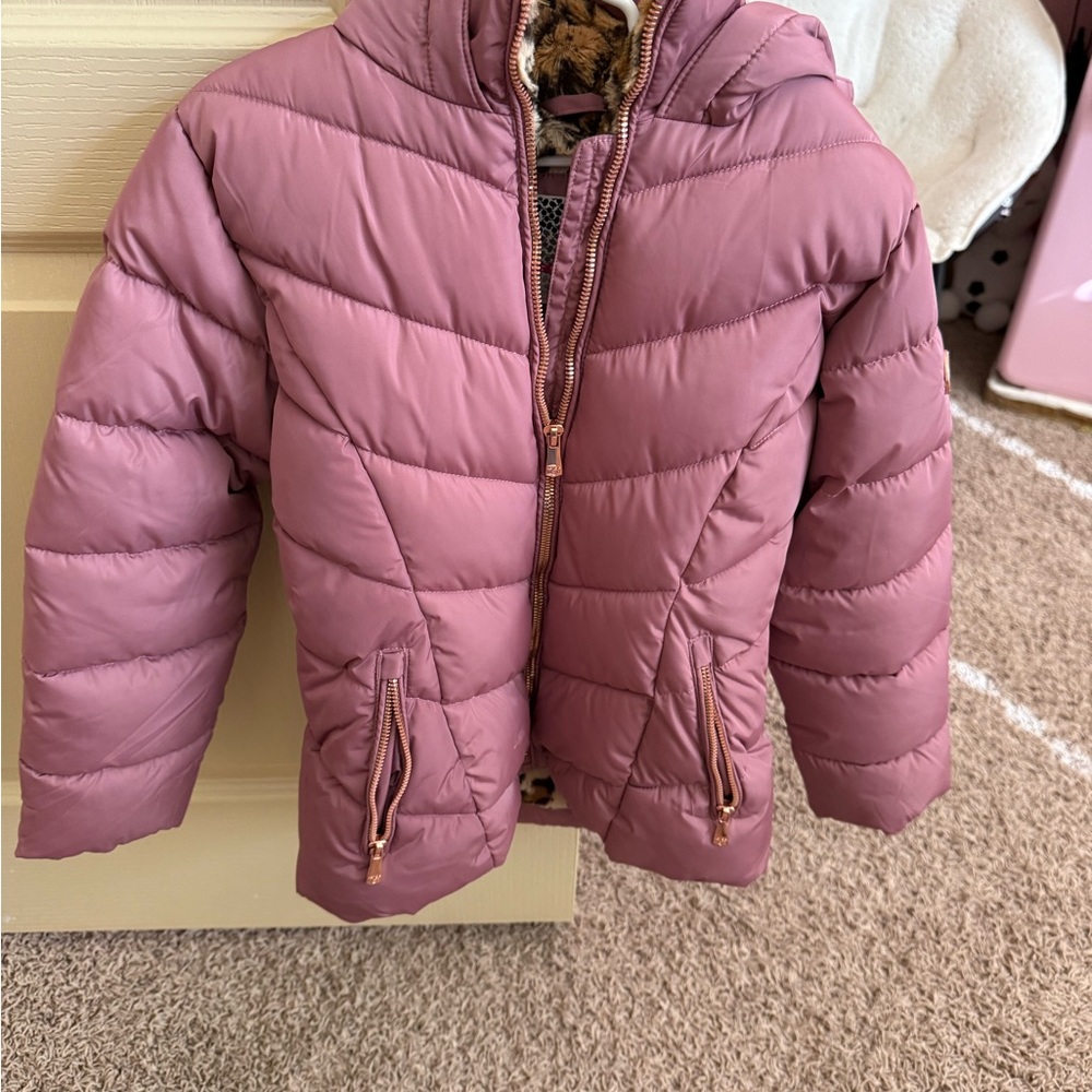 Kids Puffer Jacket in Mauve